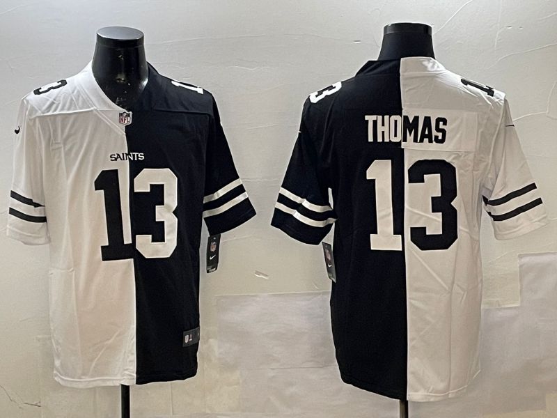 Men New Orleans Saints #13 Thomas White Black Fashion 2025 Nike Limited NFL Jersey style 2->new orleans saints->NFL Jersey